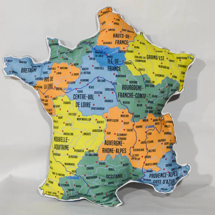 Franska städer kudde för wholesale av Grenouille Rouge