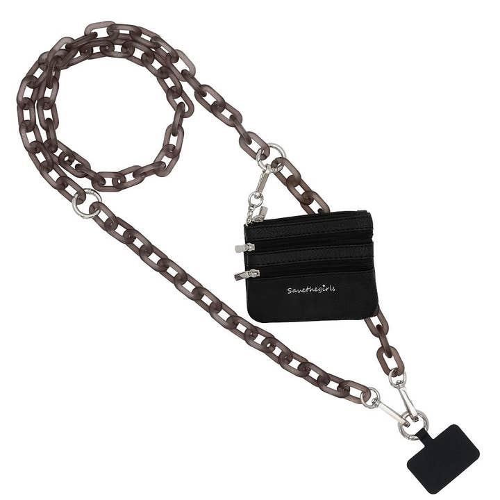 Save The Girls - Wholesale Phonecase Strap - Clip & Go Ice Chain with Pouch3