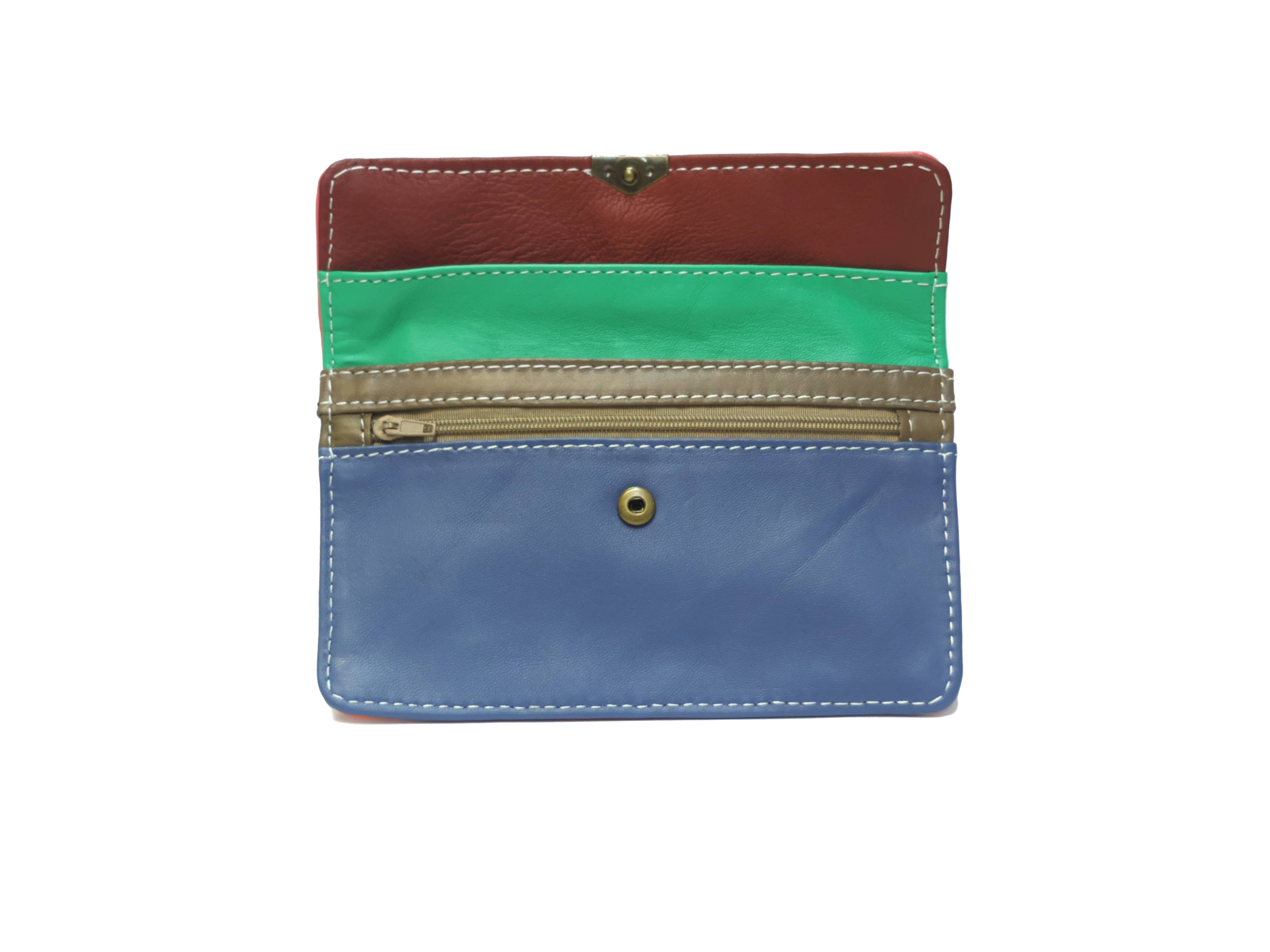 Royal marais - Vente Porte-monnaie – unisexe - porte monnaie multi poches en cuir Pm401711