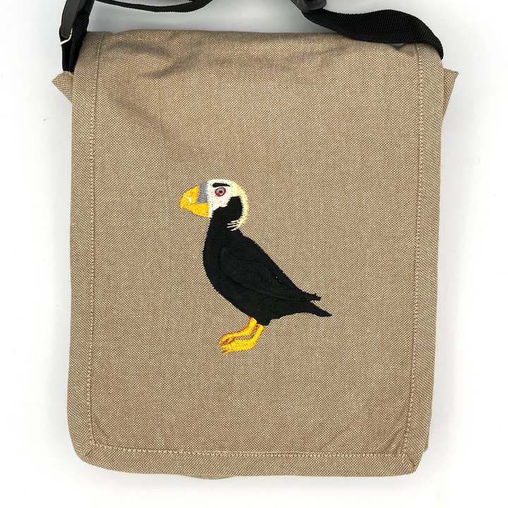 Tufted Puffin Field Bag for wholesale by Women of the Cloud Forest