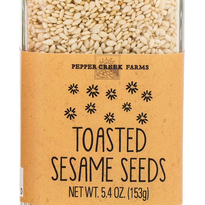 Pepper Creek Farms – wholesale Frö/Kärnor – Rostade sesamfrön koppar topp - 5.40 Oz.