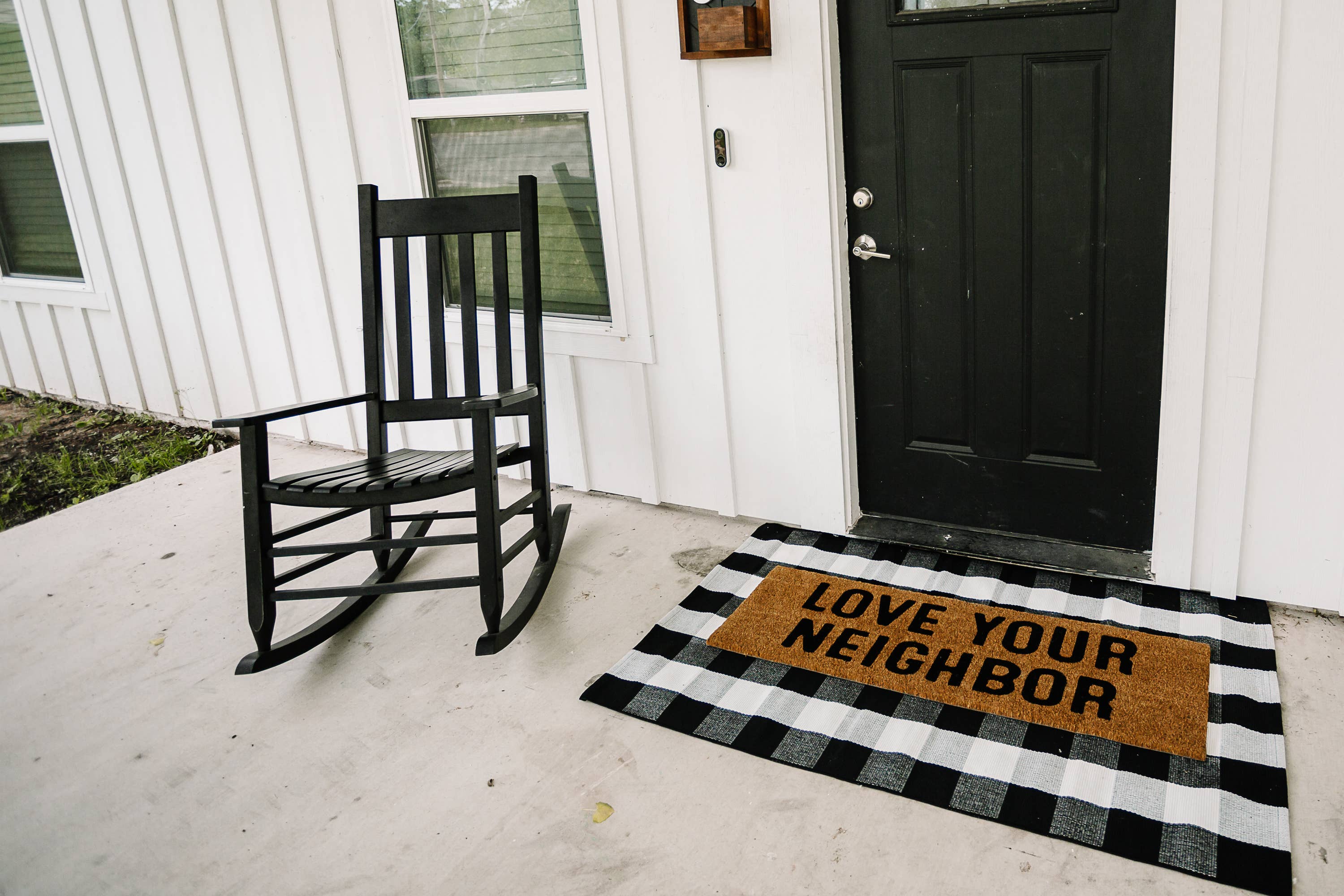 Modern Burlap – Capacho por atacado – Capacho XL - Ame seu vizinho (novo comprimento)6