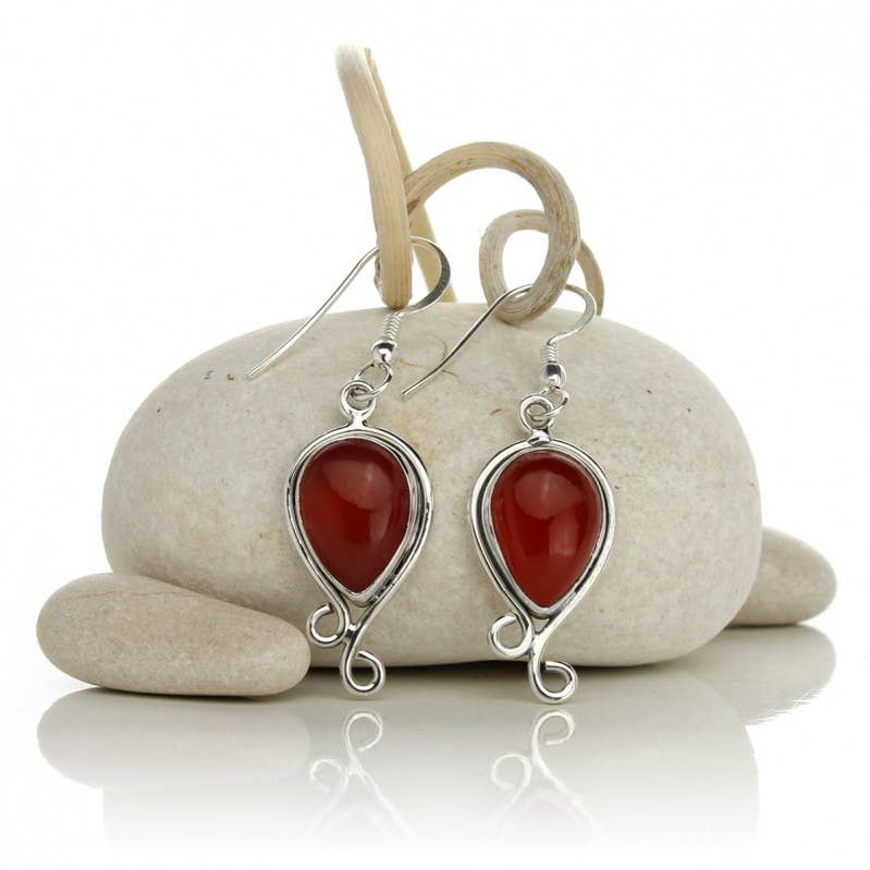 UniArt - Wholesale Dangle Earrings - Aine Silver and Gem Earrings1