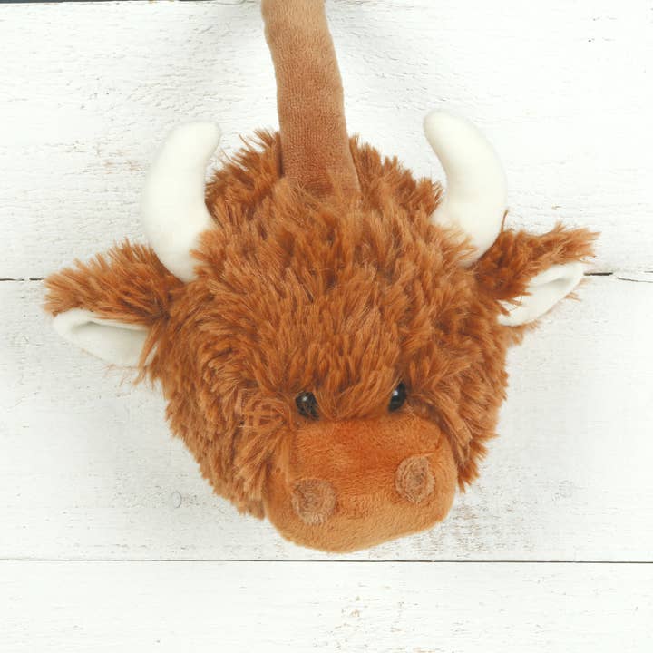 Jomanda Soft Toys & Accessories – Engroshandel Ørevarmere – til børn – Highland Cow Ørekopper - Justerbar - Til alle aldre