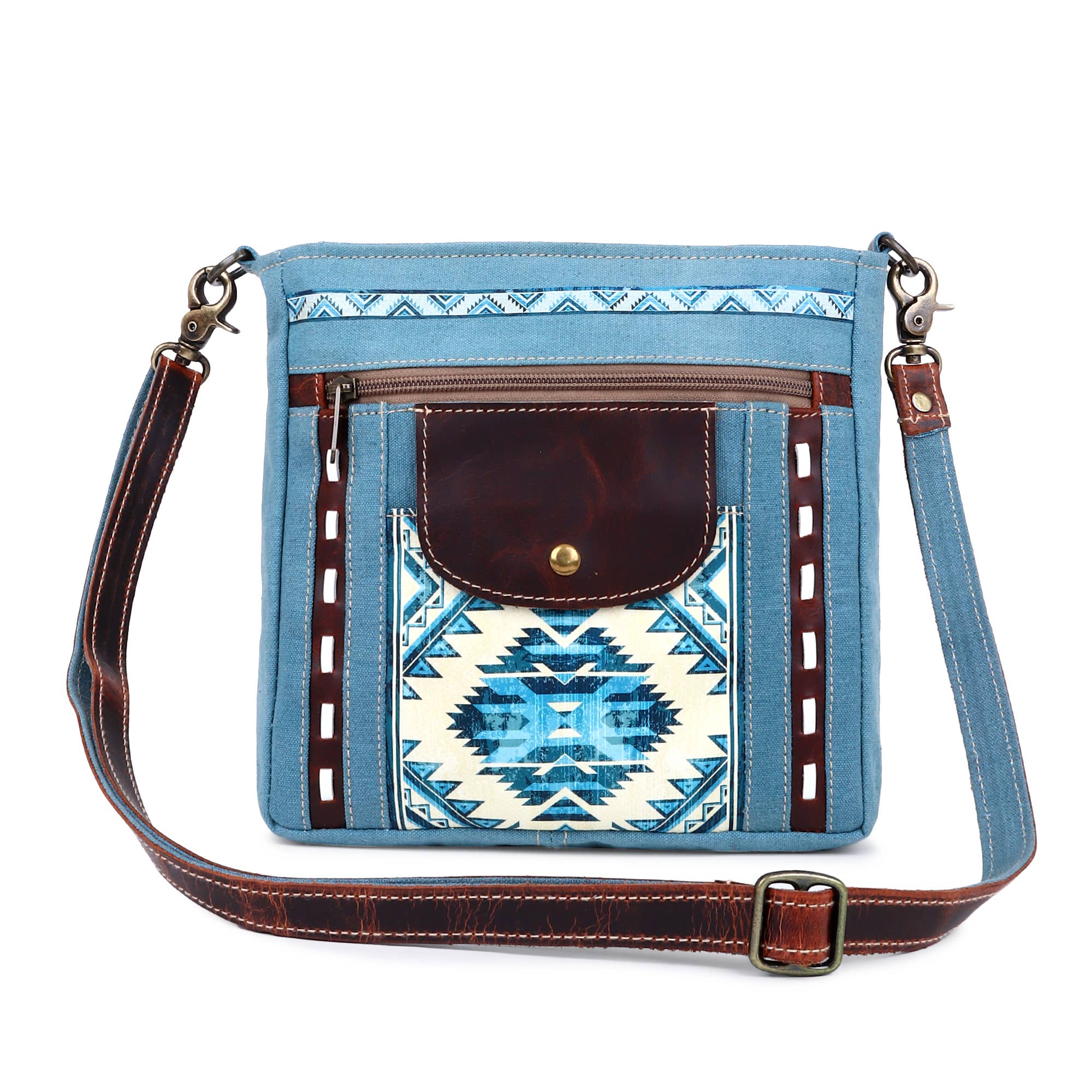 Sixtease Bags USA – Engroshandel Crossbodytaske - Dame – Lærred & Læder Kvinders Lille & Cross Body - Blå3