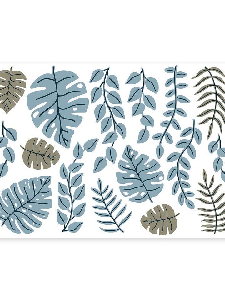 Tanzanie - Autocollants muraux Monstera et feuillage pour la vente par LILIPINSO