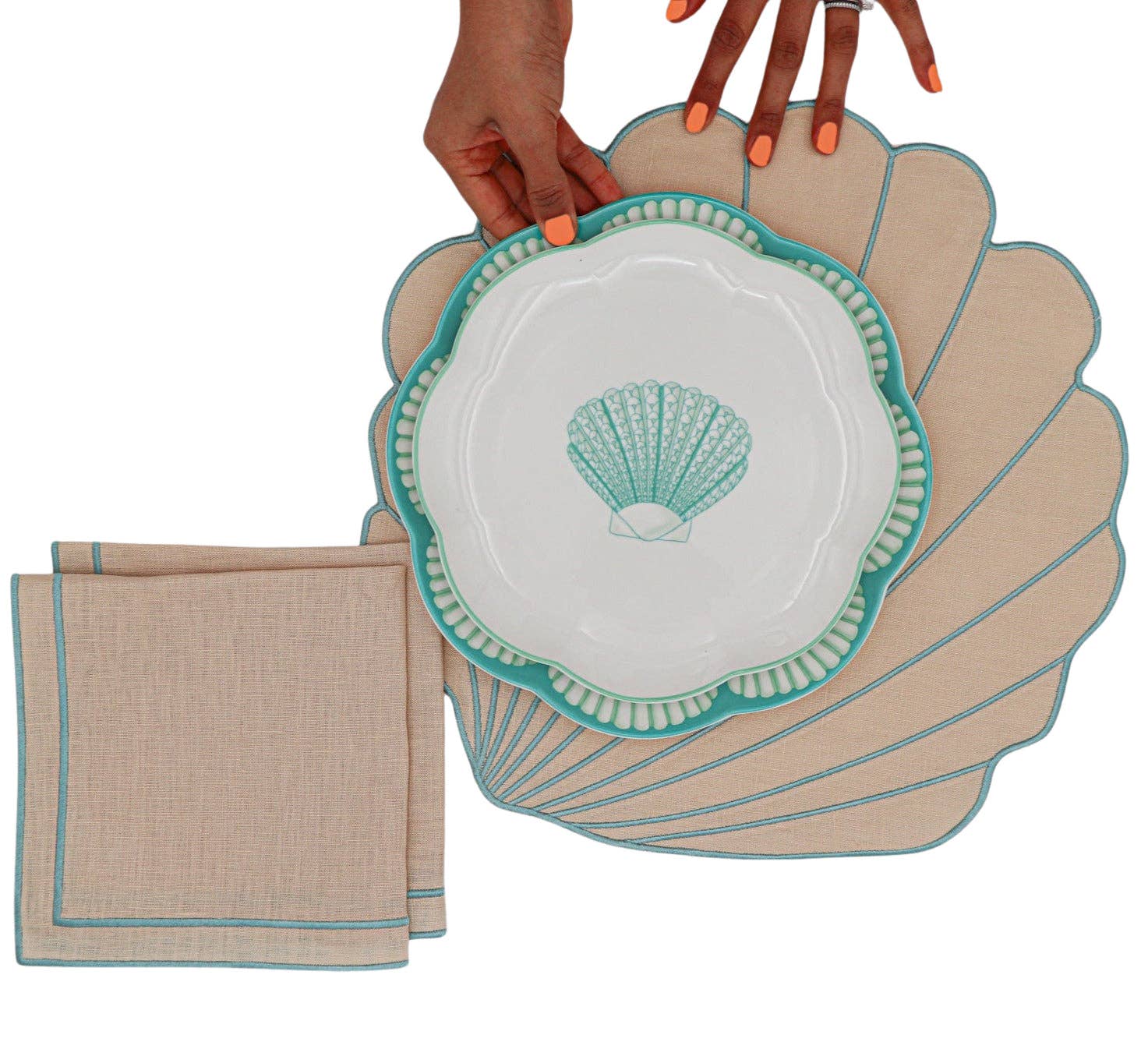 Ro’Table NYC – wholesale Dinner plate – Balearic Blu Dinner Plate - Set of 4 (+1 Bonus Plate)2