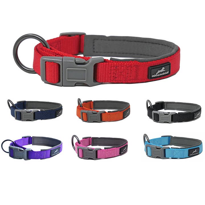 Miro & Makauri - Wholesale Pet Collar - Dog - MIro & Makauri Neoprene Padded Nylon Clasp Dog Collar