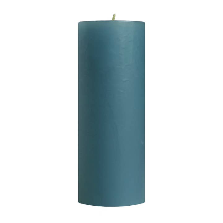 Mole Hollow Candles - Wholesale Pillar Candle - Colonial Blue Unscented Pillar Candles - 3x3", 3x6", 3x9"4