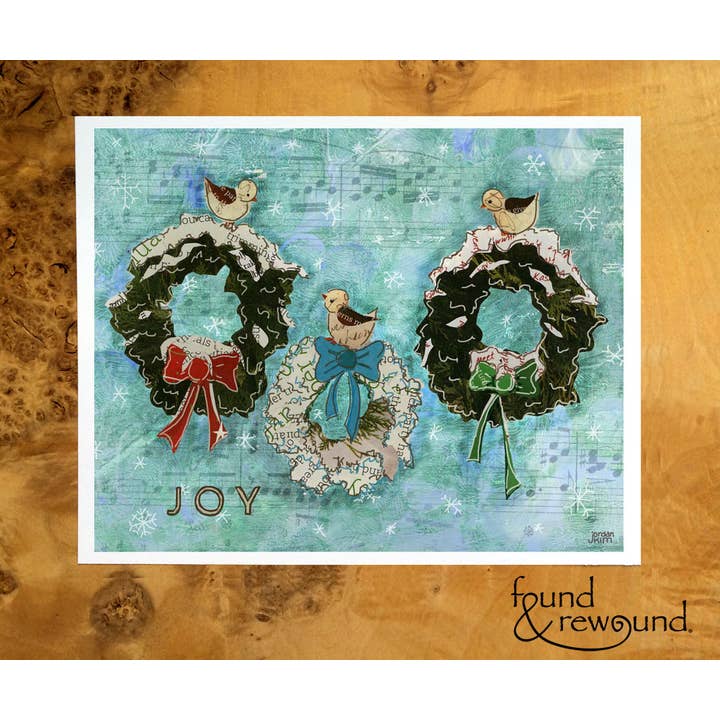 Couronnes d'oiseaux des neiges - Imprimé pour la vente par Found & Rewound