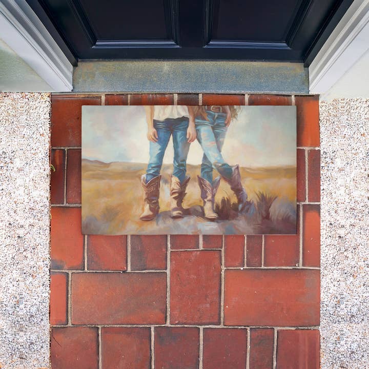 Stupell Industries - Wholesale Door Mat - Cowboy/Cowgirl Greeting Door Mat, 18x304