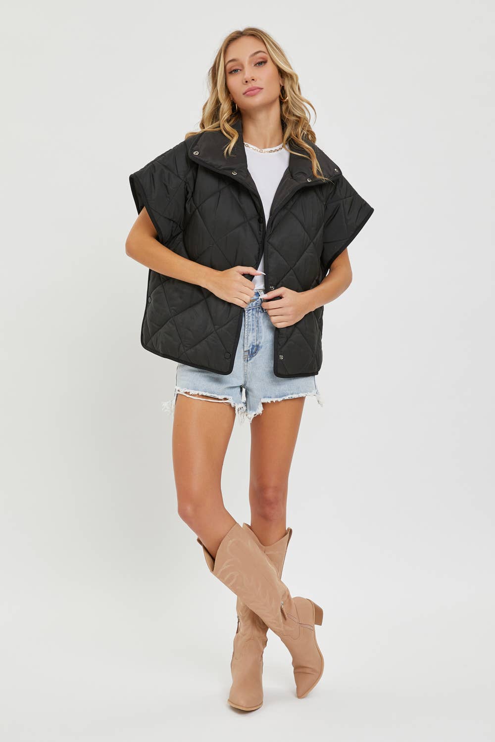 Sweet Lovely by Jen - Wholesale Outerwear Vest - Women's - QUILTED  PADDED VEST OUTERWEAR 10