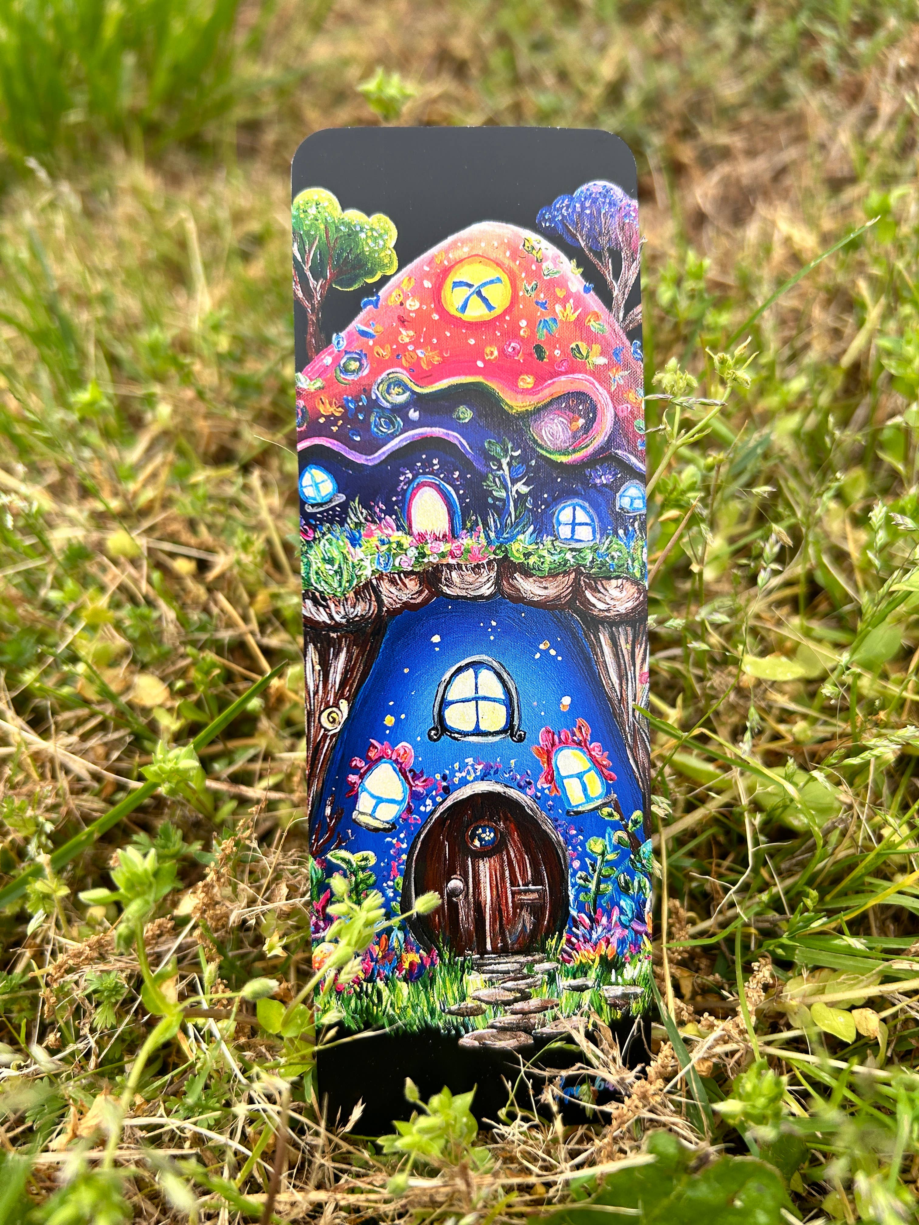 Aquabun - Wholesale Bookmark - Mushroom Gnome House Bookmark2