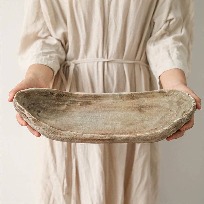 Rustic Reach - Wholesale Platter - Retro Wooden Boat-Shaped Fruit Platter1