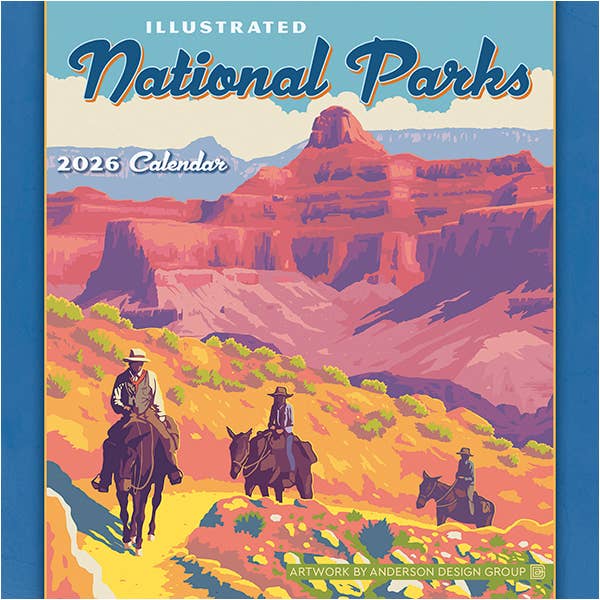Illustrated National Parks 2026 Mini Calendar for wholesale by Sellers Publishing