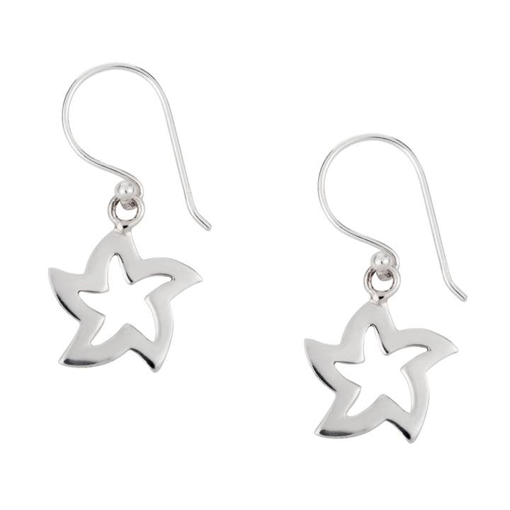 925 Silver Swirling Star Earrings (USA-DDP) for wholesale by Silver Jewellery Cavern Wholesale