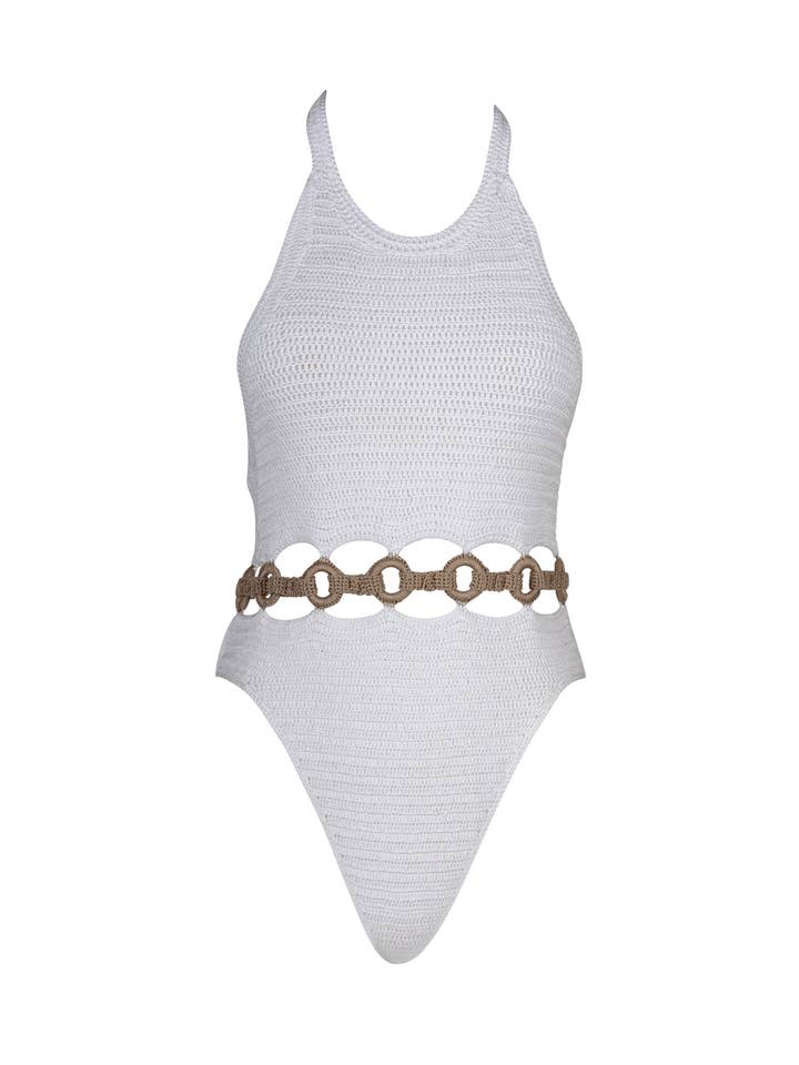 Amini Baddräkt Vit för wholesale av PIPIKINI Beachwear