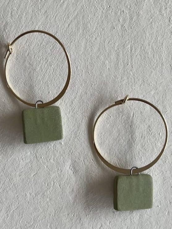 Cerceaux et carrés | Moss pour la vente par Clay by Shay