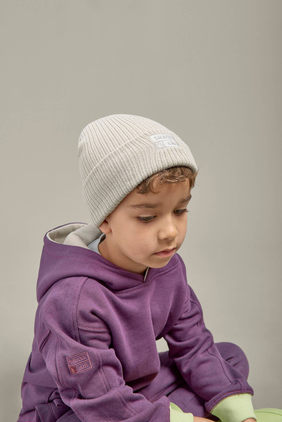 Geo Thermal Grey Beanie for wholesale on Faire1