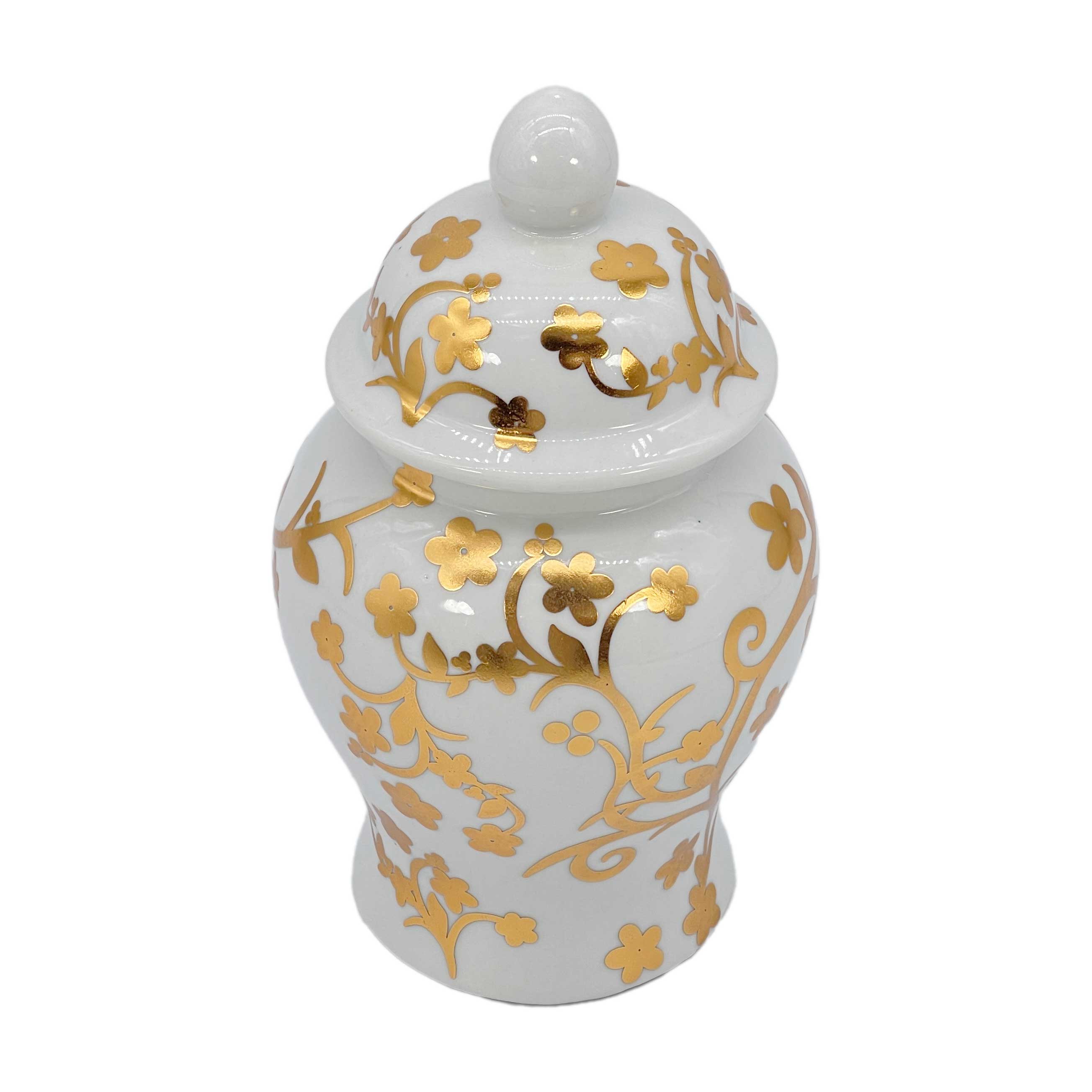 Galt International Company – wholesale Decorative jar – Small Chinoiserie Ceramic Decorative Tea & Ginger Jar 8"23