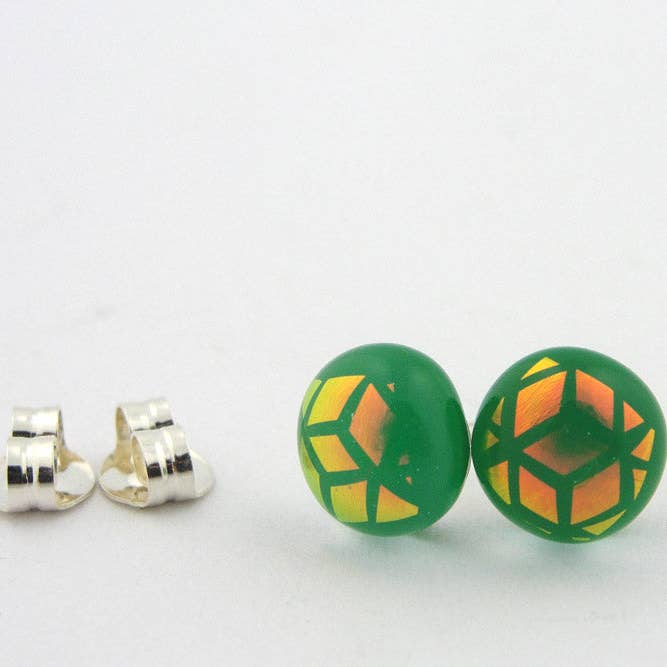 BM-763: Teal Green Comet Small Posts ⚡️ for wholesale by Momo Glassworks