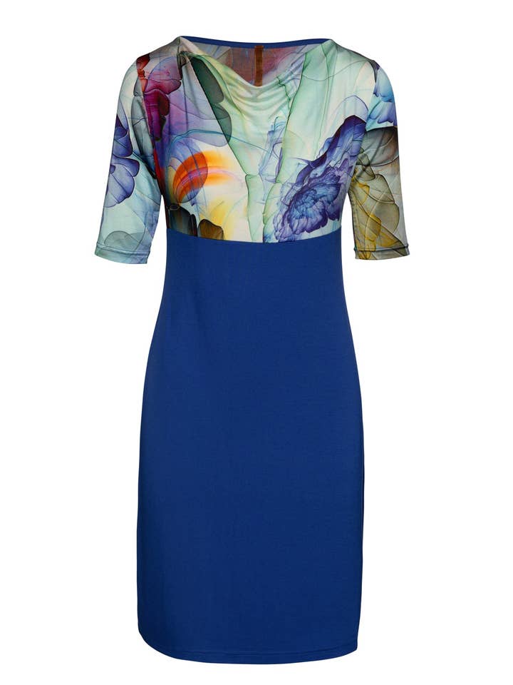 Cowl Neck Print Detaljer Kjole for engroshandel hos conquista