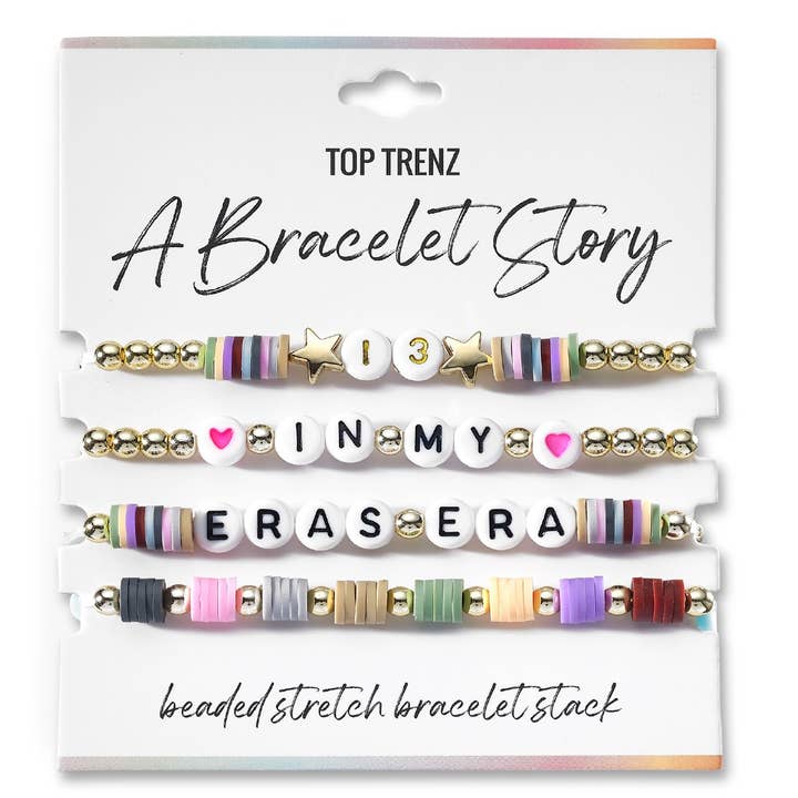 Top Trenz Inc - Wholesale Beaded Bracelet - A Bracelet Story - Eras Edition Beaded Stretch Bracelets Set