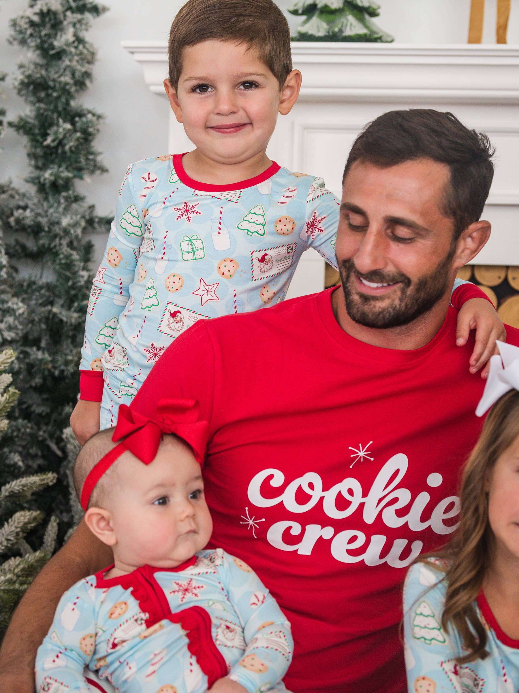 Blue SoftSnooze™ Kids Bamboo Viscose Santa Sweets Long Sleeve Pajama Set for wholesale on Faire4