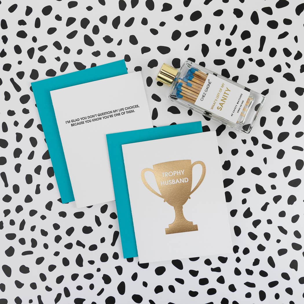 Chez Gagné – wholesale Love card – Trophy Husband - Love | Anniversary | Valentine - For Husband Card2