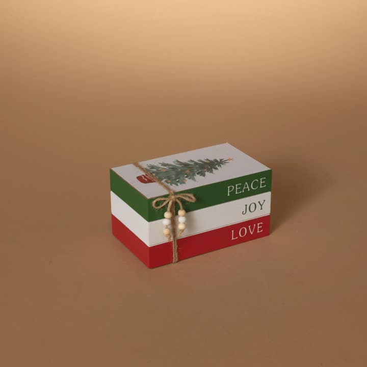 The Gerson Companies - Wholesale Christmas Decoration - The Gerson Company 6"L Wood Holiday Design Block