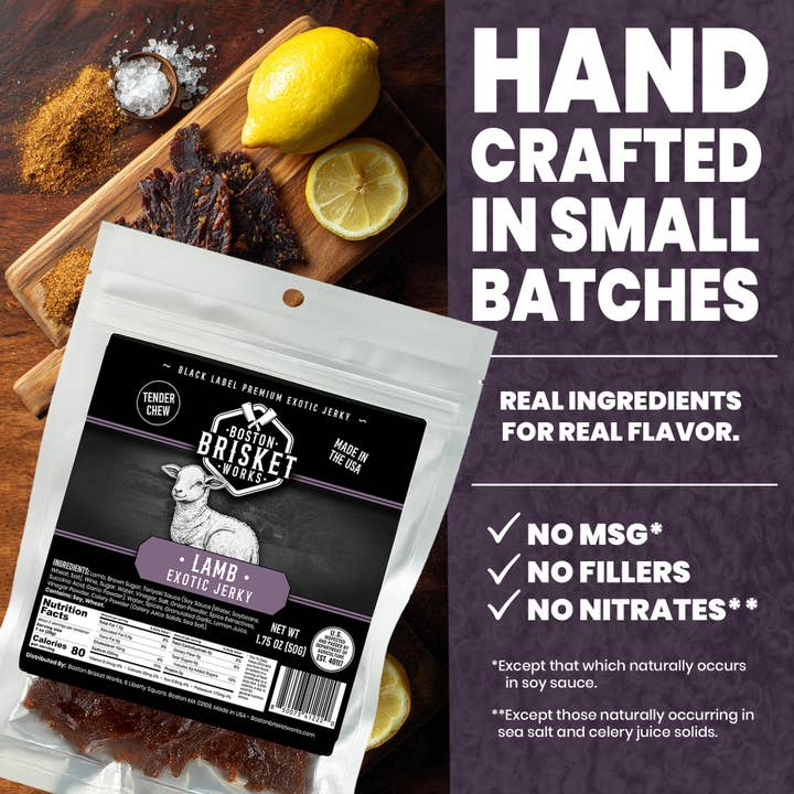 Boston Brisket Works - Wholesale Jerky - Exotic Jerky "Lamb"3