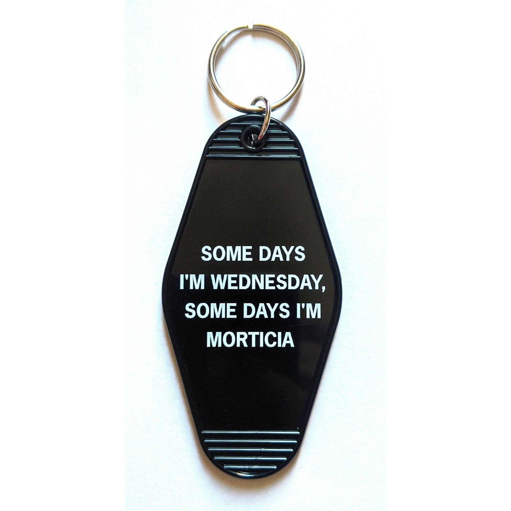 GetBullish - Wholesale Keychain - Women's - Halloween Wednesday and Morticia Keychain in Gothic Black2