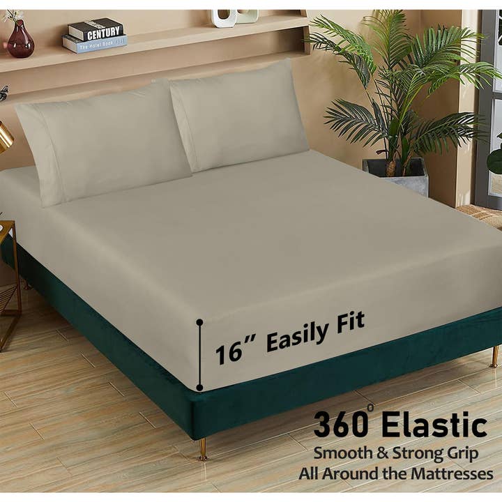 Ruvanti - Wholesale Sheet Set - 100% Cotton Sheet Set, 4 Piece Percale Sheets, All Season28