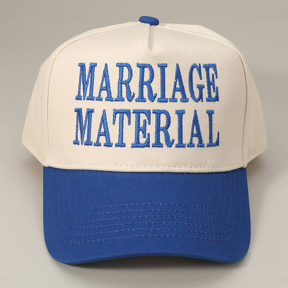Sensibling Corp. - Wholesale Baseball Cap - Unisex - MARRIAGE MATERIAL Message Embroidered Baseball Cap2