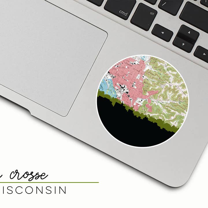 Paperfinch Design – wholesale Klistermärke – Wisconsin stadssilhuett klistermärke | Flera städer5