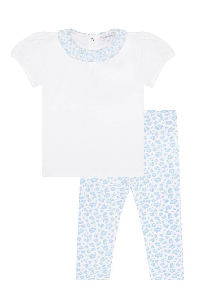 Blue Cheetah Tee-Leggings Set for wholesale by Nellapima