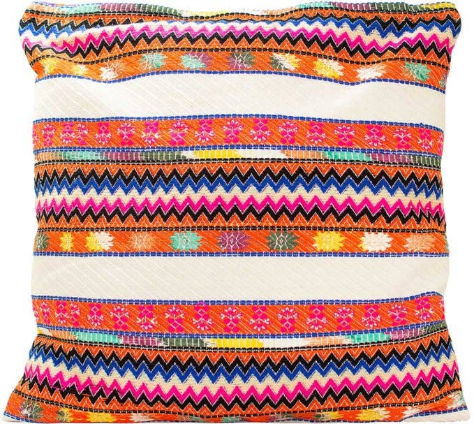 Vintage Addiction - Wholesale Throw Pillow Cover - Pink / Orange and Blue Jacquard Pillow Cover3