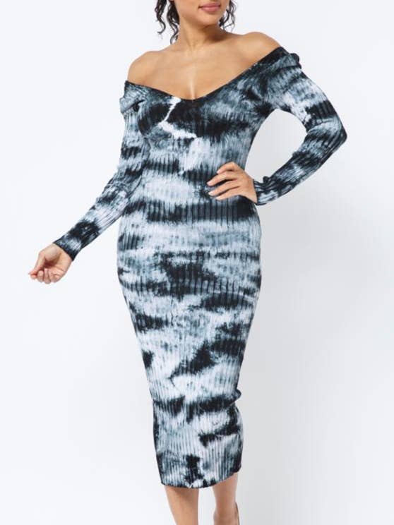 Show Your Curves Off Shoulder Dress for wholesale by Miss Nicka Boutique