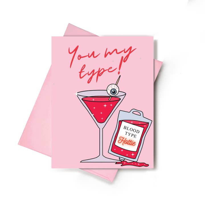 You My Type – Spooky Vampire Valentine Card Set of 6 for wholesale by Spooky Glam Paper