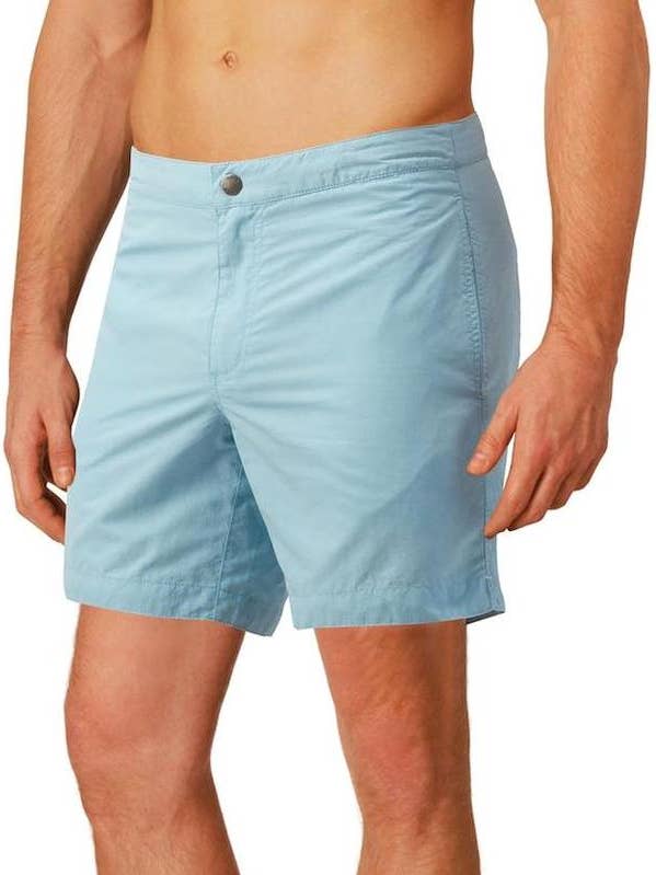 Aruba 6.5" Aqua Blue Swim Trunks for wholesale by boto