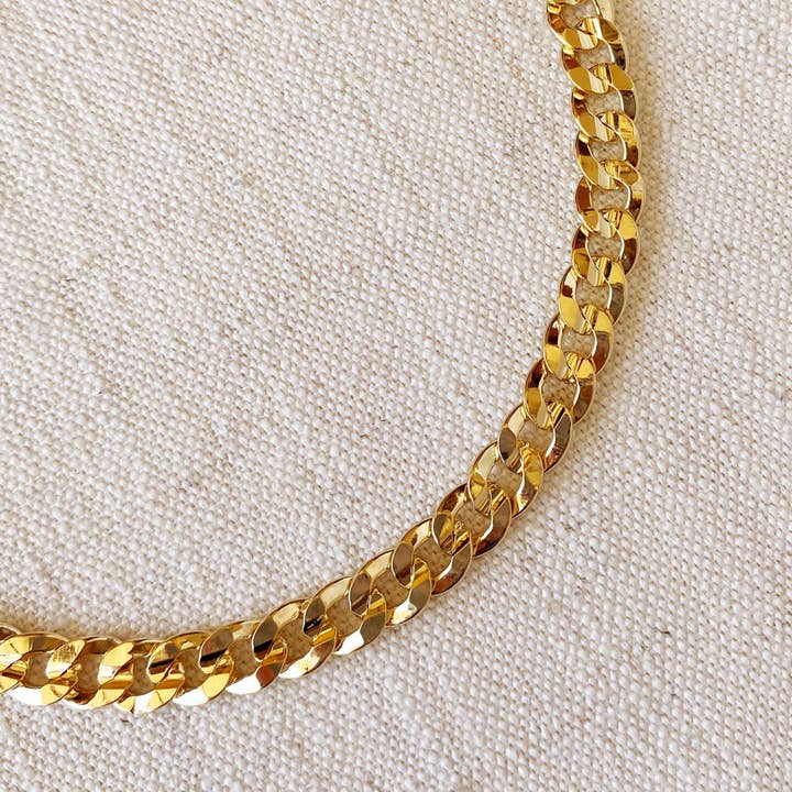 GoldFi - Wholesale Link & Chain Necklace - 18k Gold Filled 8mm Diamond Cut Cuban Chain Necklace3