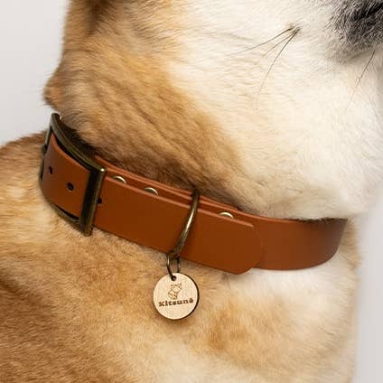 Brown biothane necklace - MONTMARTRE for wholesale by KITSUNE.DOG