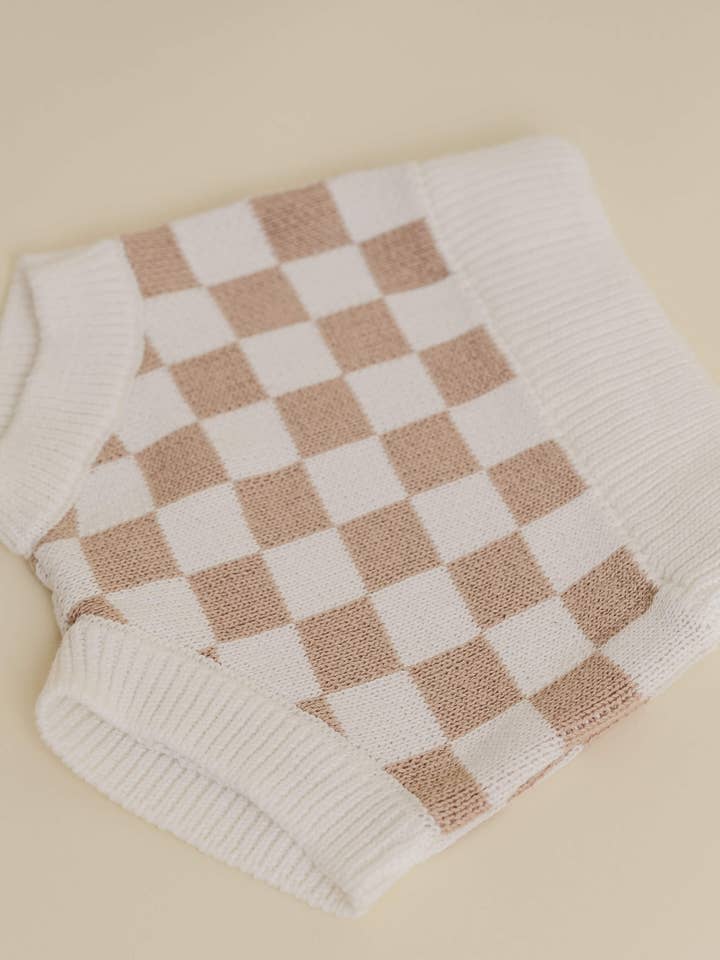 Blusa tejida a cuadros para venta al por mayor de Dandillie