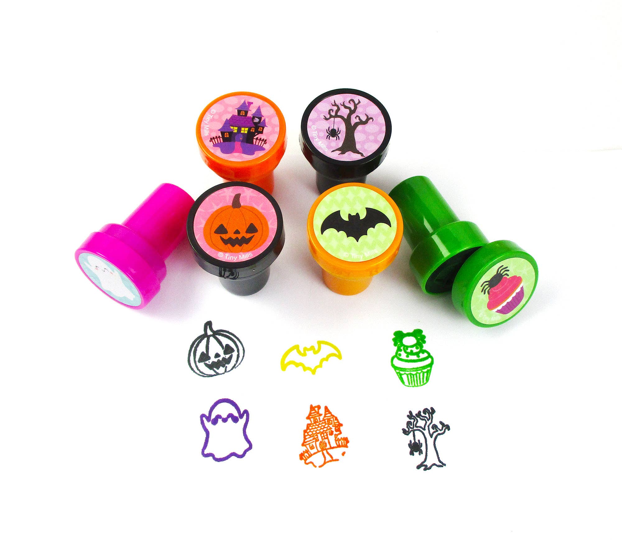 Tiny Mills - Wholesale Rubber/Decorative Stamp - Kids & Baby - 50 Pcs New Spooky Halloween Stampers for Kids 4