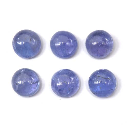 Tansanit-Käbel, rund, 7 mm, ca. 10,28 Karat für den Großhandel von GTG Gems Corp