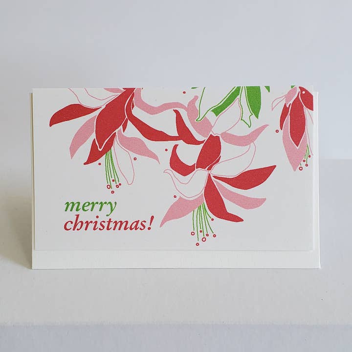 Cactus Christmas Greeting Card Gift Enclosure Gift Tag for wholesale by Little Green