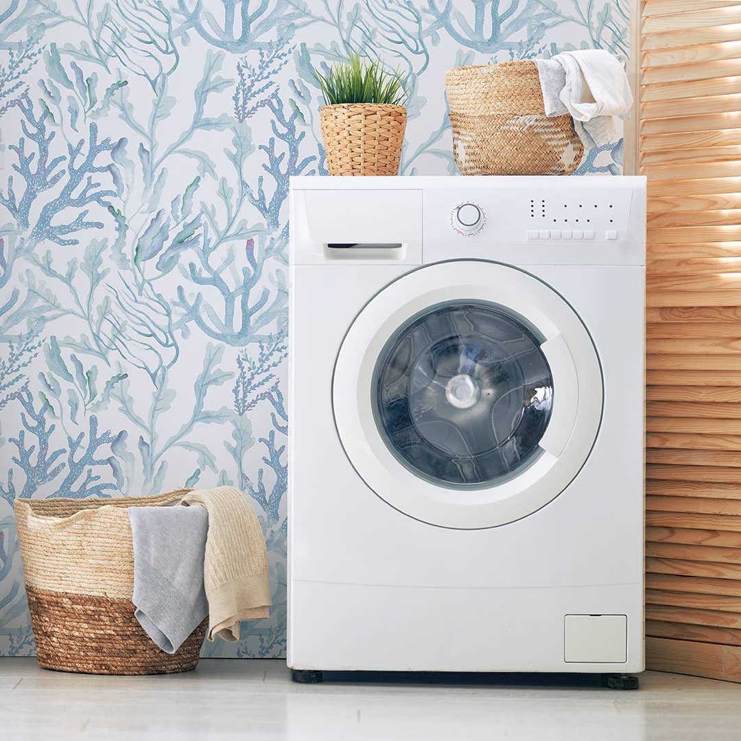 Coral Reef Aqua Peel and Stick Wallpaper, 28 sq ft for wholesale on Faire6