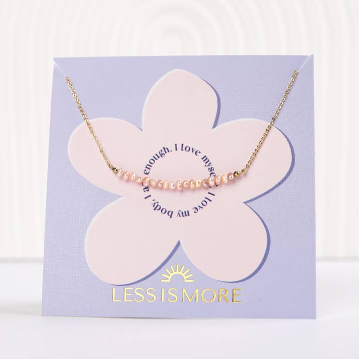 Less is More – Engroshandel Perlehalskæde – Pink Pearl Smile halskæde (Guld eller Sølv)