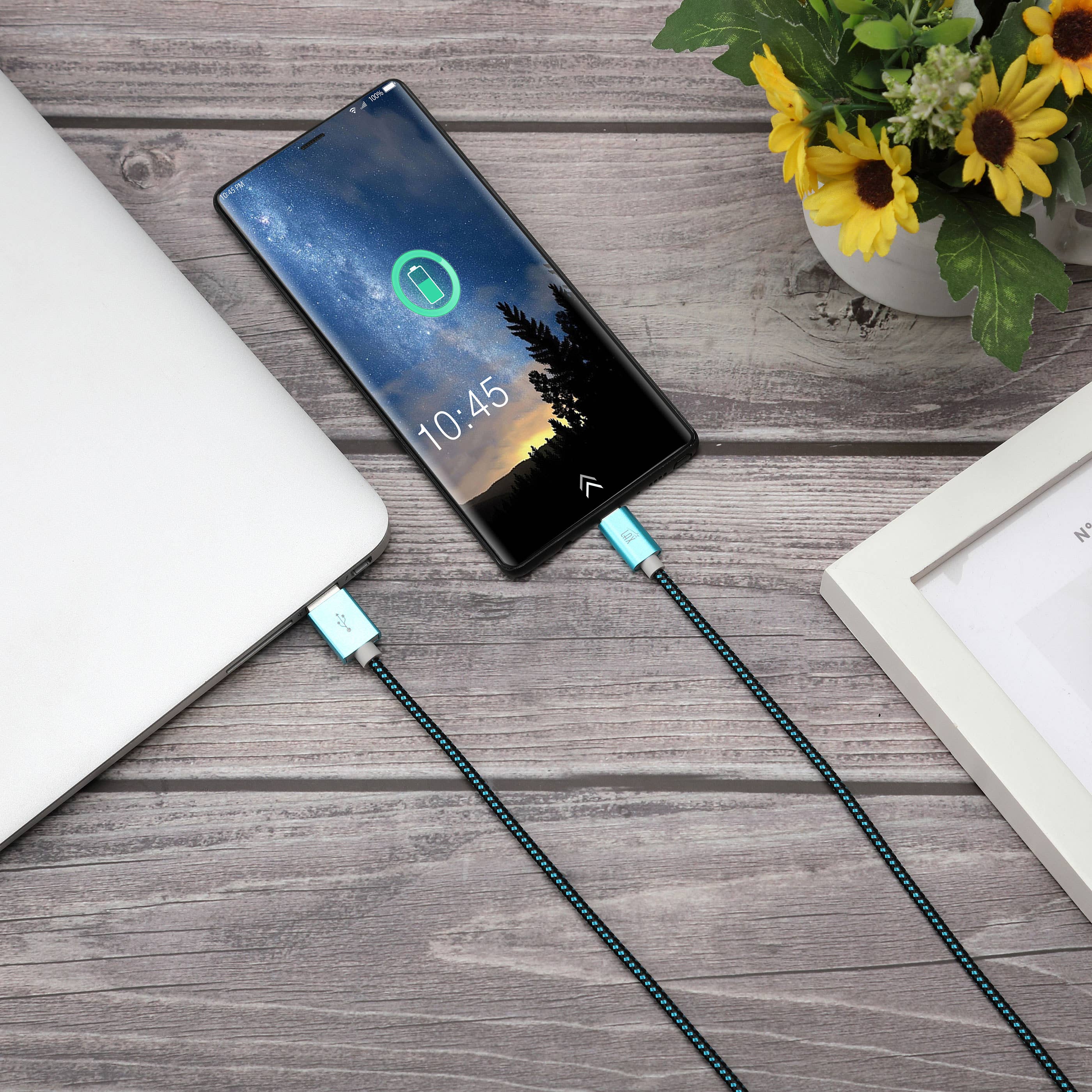 LAX Gadgets - Wholesale Charging Cable - Braided Rapid Charge Cables for Android Devices—Retail Pack8