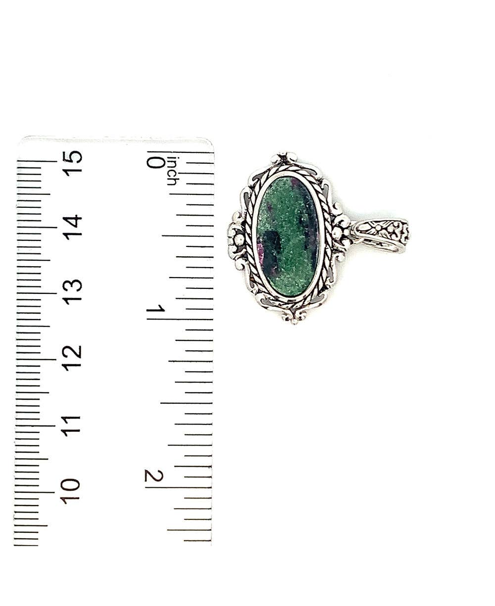 Culture Spot - Wholesale Pendant/Charm Necklace - Sterling Silver Ruby Zoisite Pendant2